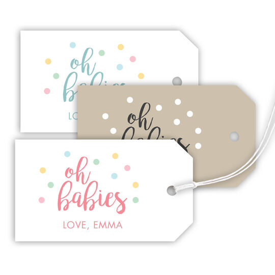 Oh Babies Confetti Hanging Gift Tags